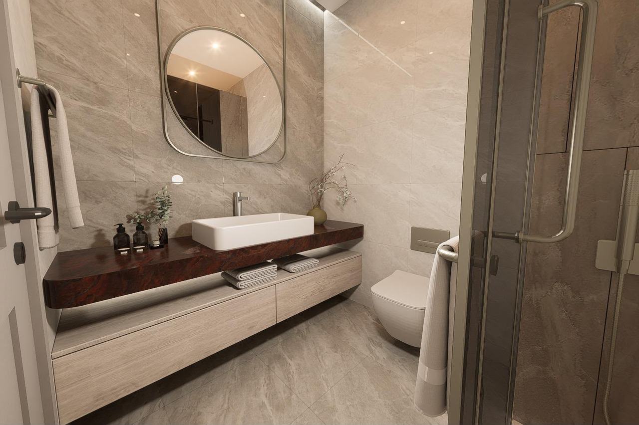 Pendik Çınardere — banyo, iç mekân tasarım görselleştirmesi